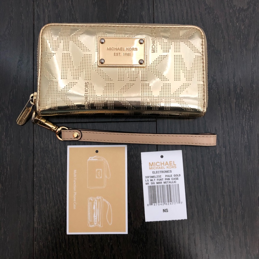 Michael Kors Gold Tech Wristlet